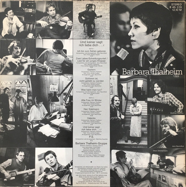 Barbara Thalheim : Und Keiner Sagt: Ich Liebe Dich... (LP, Album)