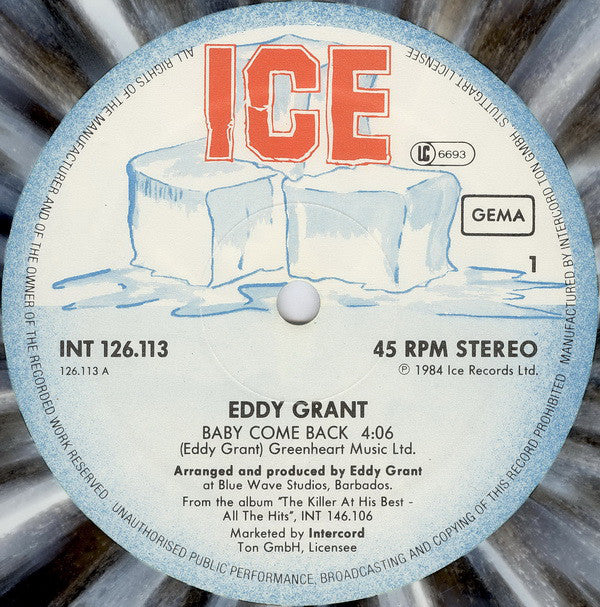 Eddy Grant : Baby Come Back (12", Maxi, Mar)