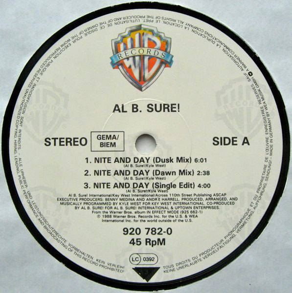 Al B. Sure! : Nite And Day (12")