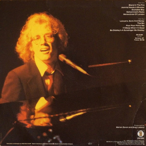 Warren Zevon : Stand In The Fire (LP, Album)