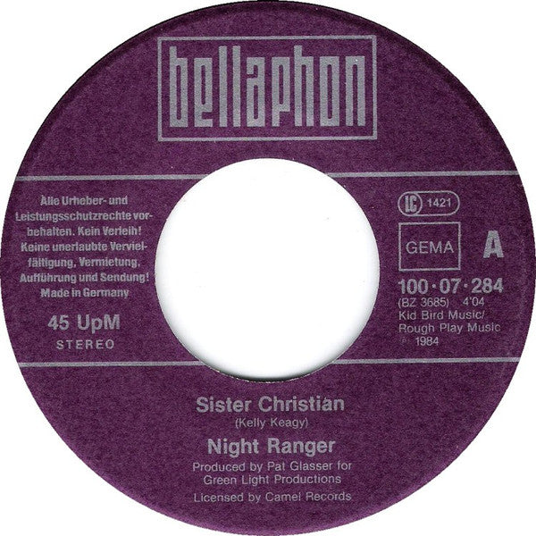 Night Ranger : Sister Christian (7", Single)