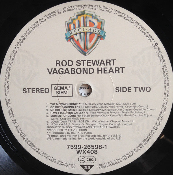 Rod Stewart : Vagabond Heart (LP, Album)