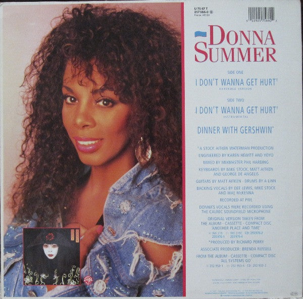 Donna Summer : I Don't Wanna Get Hurt (Extended Version) (12")