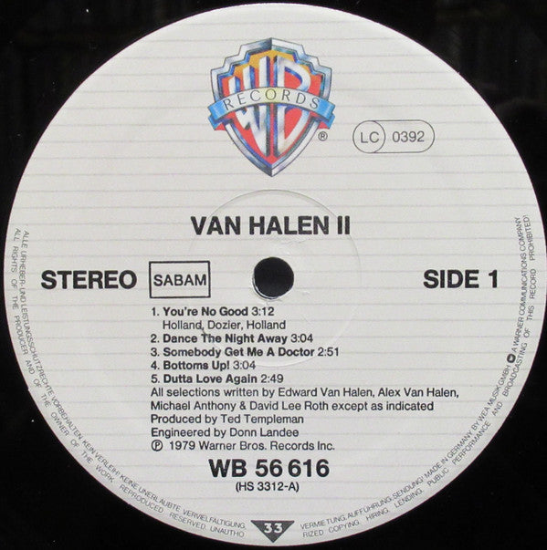 Van Halen : Van Halen II (LP, Album)