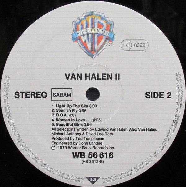 Van Halen : Van Halen II (LP, Album)