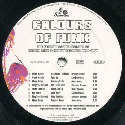 Various : Colours Of Funk (LP, Comp, RM)