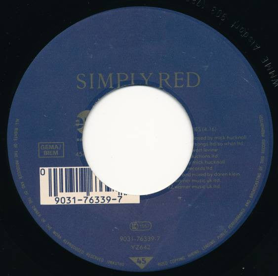 Simply Red : For Your Babies (7", Single, Blu)