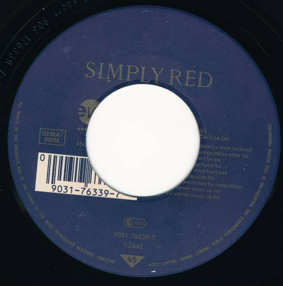 Simply Red : For Your Babies (7", Single, Blu)