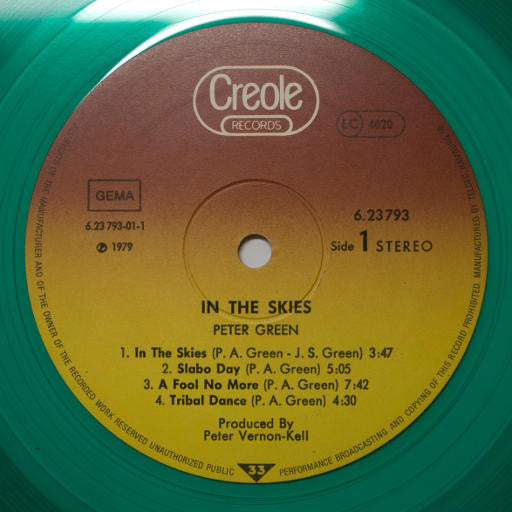 Peter Green (2) : In The Skies (LP, Album, Gre)