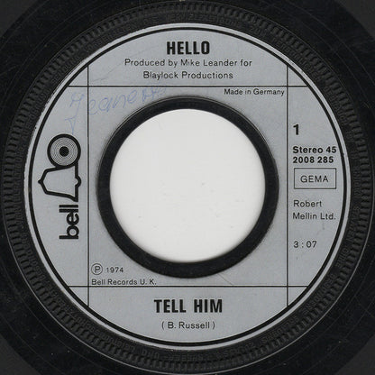 Hello : Tell Him (7", Single)