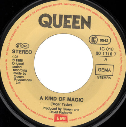 Queen : A Kind Of Magic (7", Single)