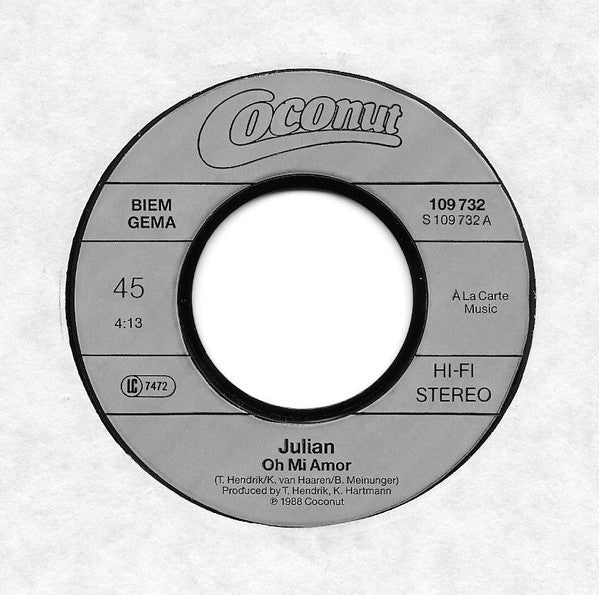 Julian (8) : Oh Mi Amor (7", Single)