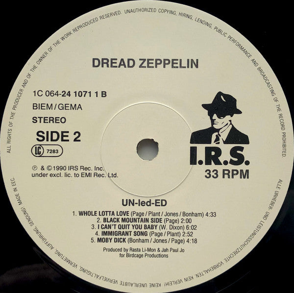 Dread Zeppelin : Un-Led-Ed (LP, Album)