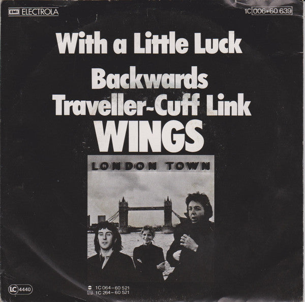 Wings (2) : With A Little Luck (7", Single)