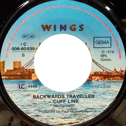 Wings (2) : With A Little Luck (7", Single)