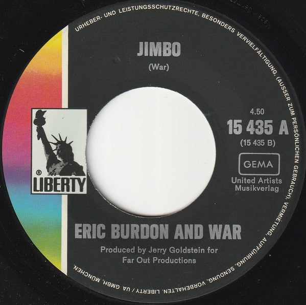 Eric Burdon And War* : Home Cookin' / Jimbo (7", Single)