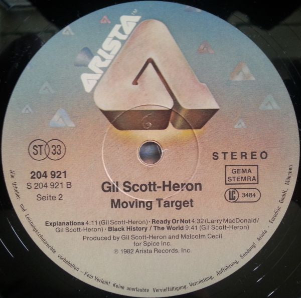 Gil Scott-Heron : Moving Target (LP, Album)