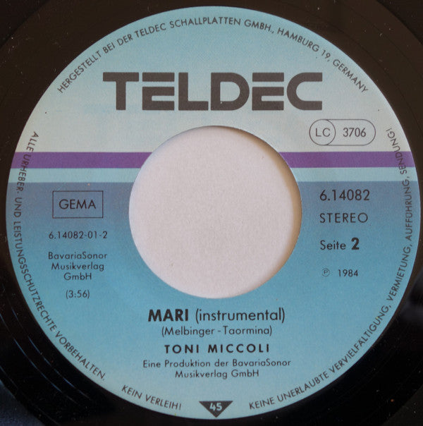 Toni Miccoli : Mari (7", Single)