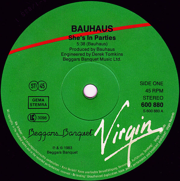 Bauhaus : She's In Parties (12", Single)