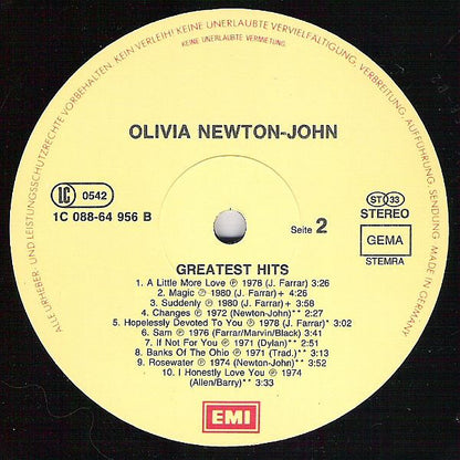 Olivia Newton-John : Greatest Hits (LP, Comp)