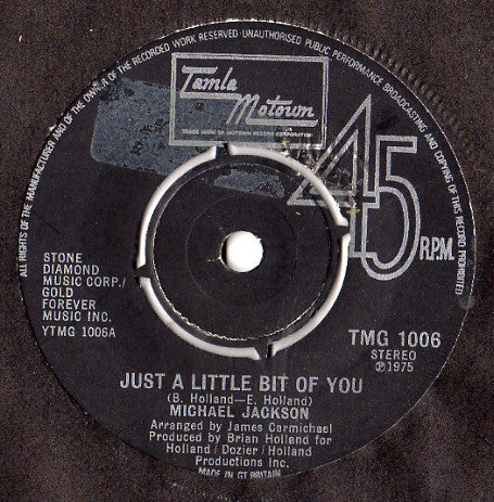 Michael Jackson : Just A Little Bit Of You (7")