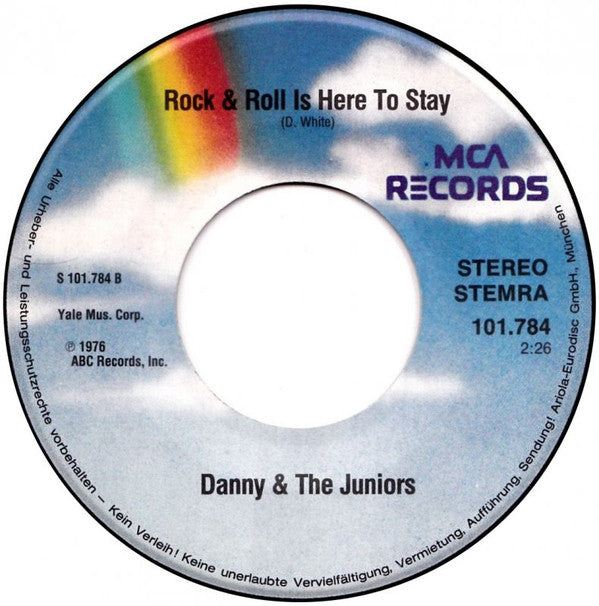 Danny & The Juniors : At The Hop / Rock And Roll Is Here To Stay (7", Single)