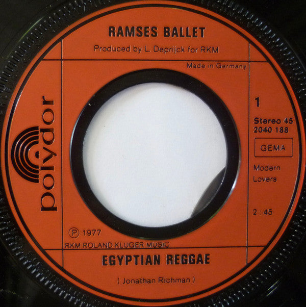 Ramses Ballet : Egyptian Reggae (7", Single)