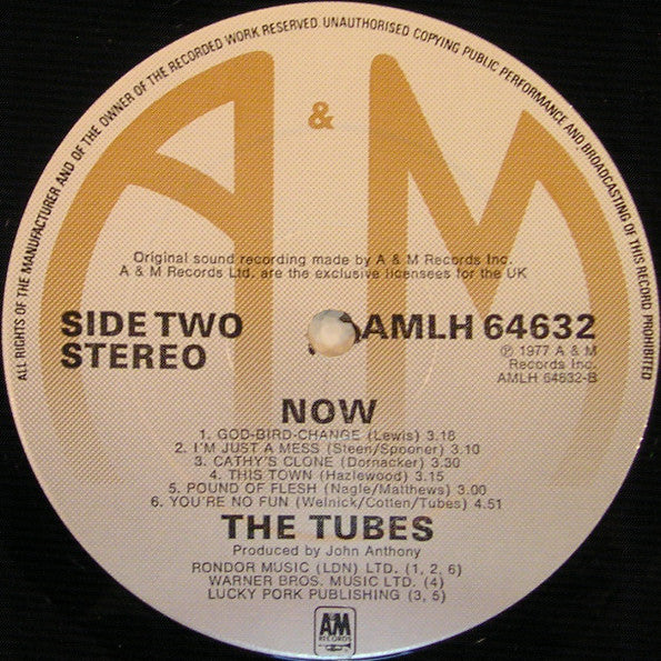 The Tubes : Now (LP, Album)