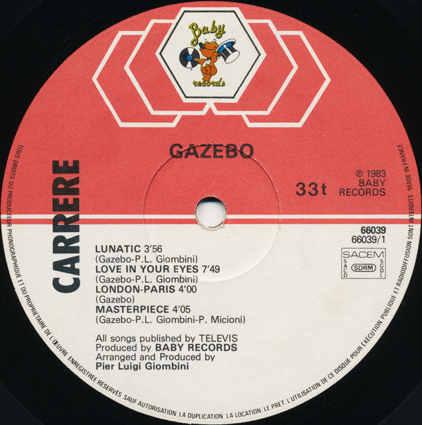 Gazebo : Gazebo (LP, Album)