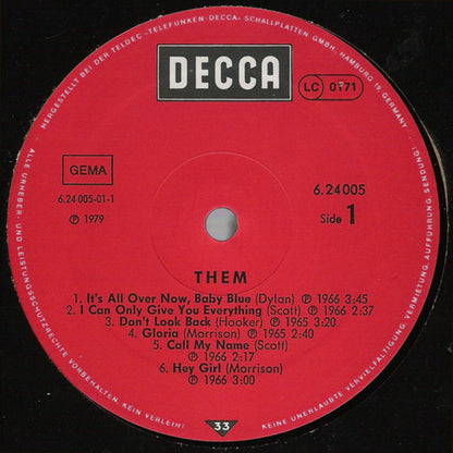 Them (3) Featuring Van Morrison : Them Featuring Van Morrison (LP, Comp, Red)