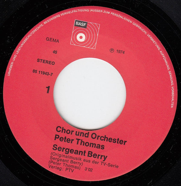 Chor & Orchester Peter Thomas : Sergeant Berry (7", Single)