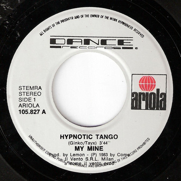 My Mine : Hypnotic Tango (7", Single)