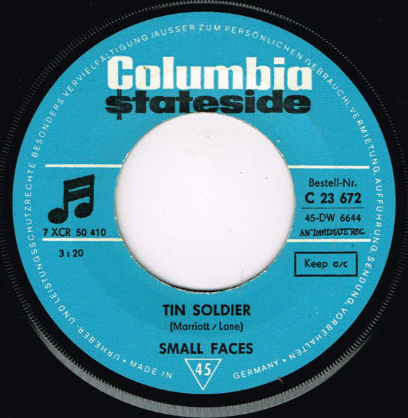 Small Faces : Tin Soldier (7", Single)