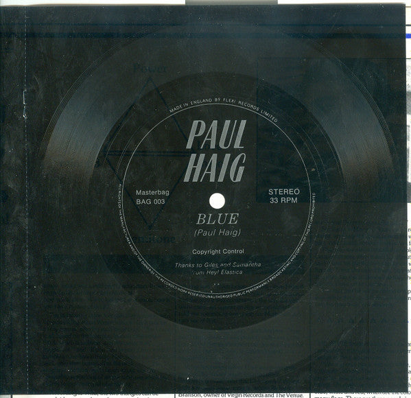 Paul Haig : Blue (Flexi, 7", S/Sided)