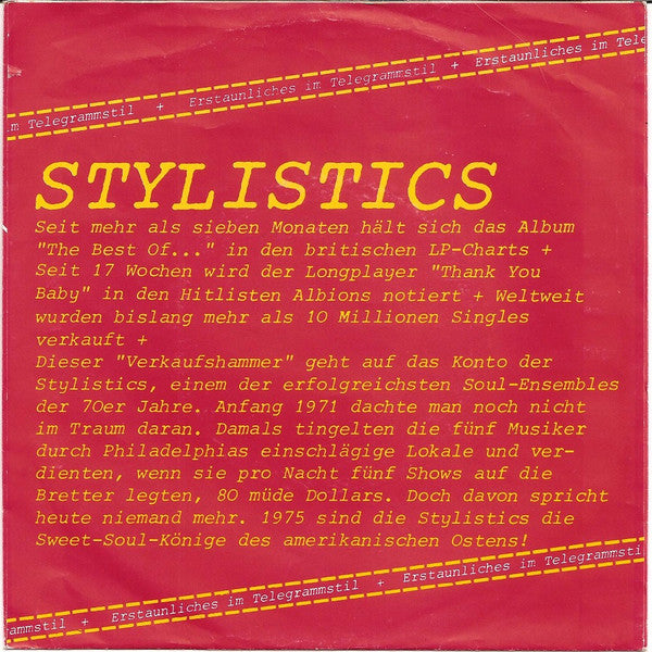 The Stylistics : Funky Weekend (7", Single)