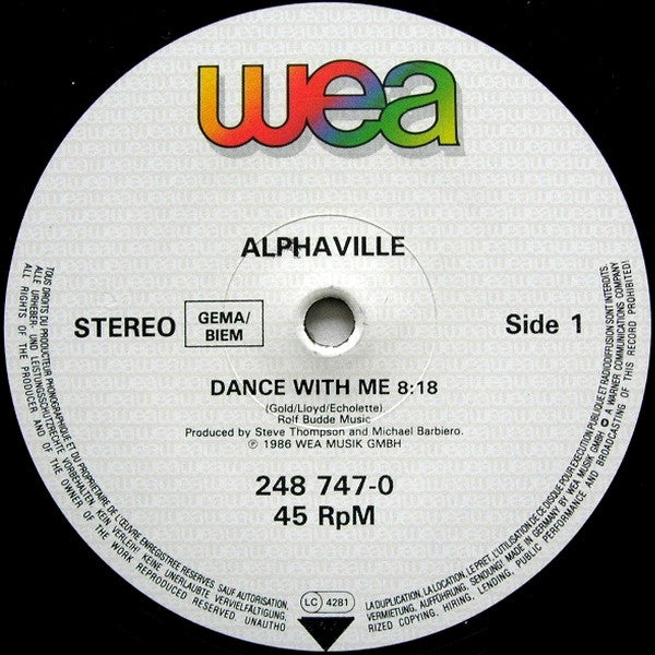 Alphaville : Dance With Me (Empire Remix) (12", Maxi)