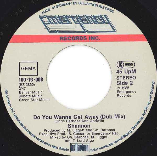 Shannon : Do You Wanna Get Away (7", Single)