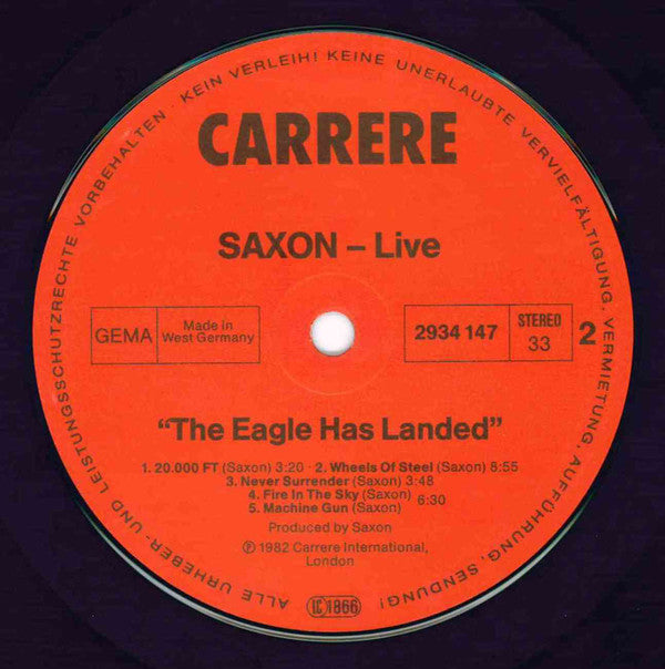 Saxon : The Eagle Has Landed (Live) (LP, Album)