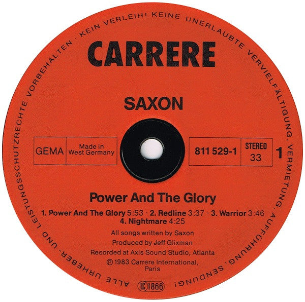 Saxon : Power & The Glory (LP, Album)