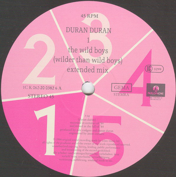 Duran Duran : The Wild Boys (12", Maxi, Pin)