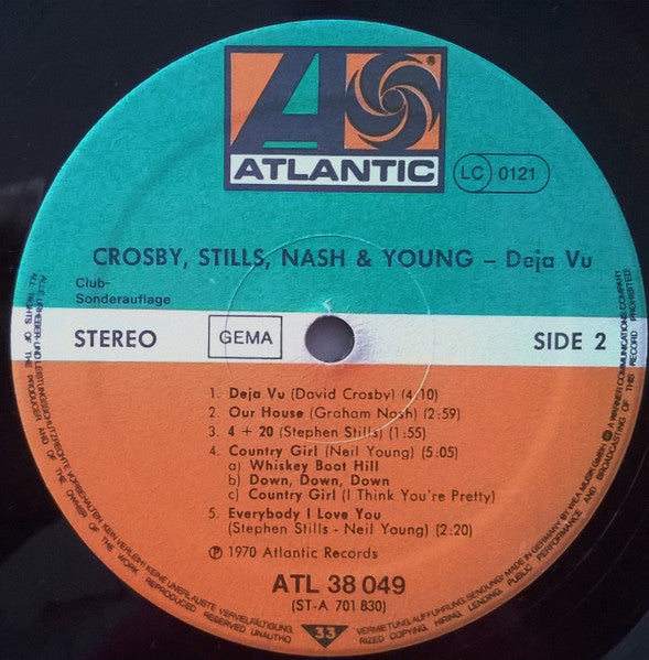 Crosby, Stills, Nash & Young : Déjà Vu (LP, Album, Club, RE)