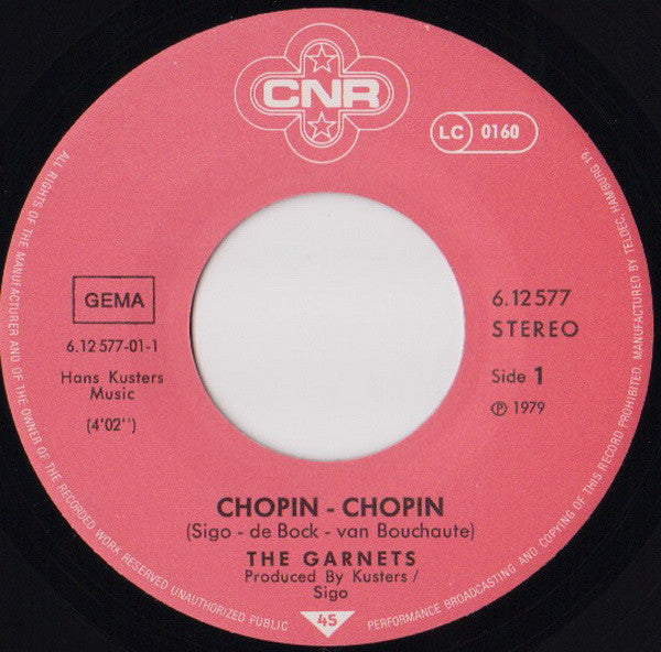 The Garnets : Chopin-Chopin (7", Single)