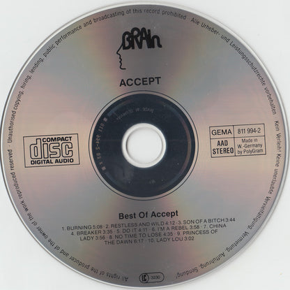 Accept : Best Of Accept (CD, Comp, RE)