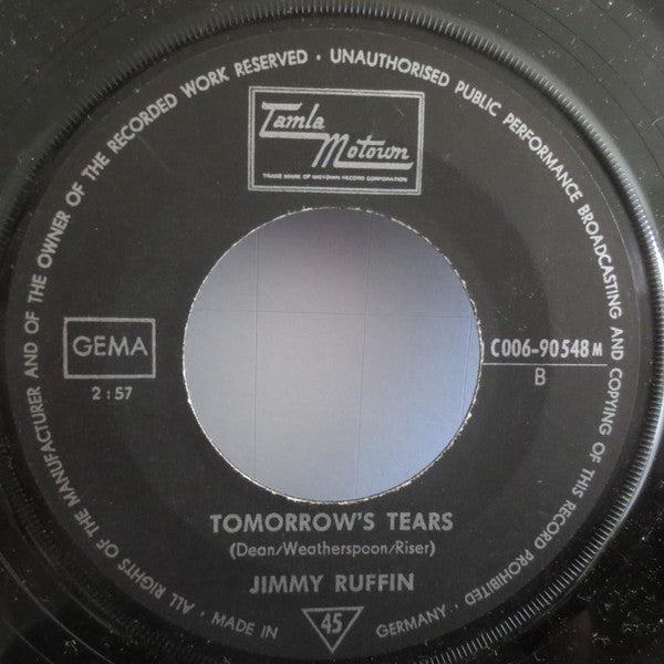 Jimmy Ruffin : I've Passed This Way Before / Tomorrow's Tears (7", Single, Mono)