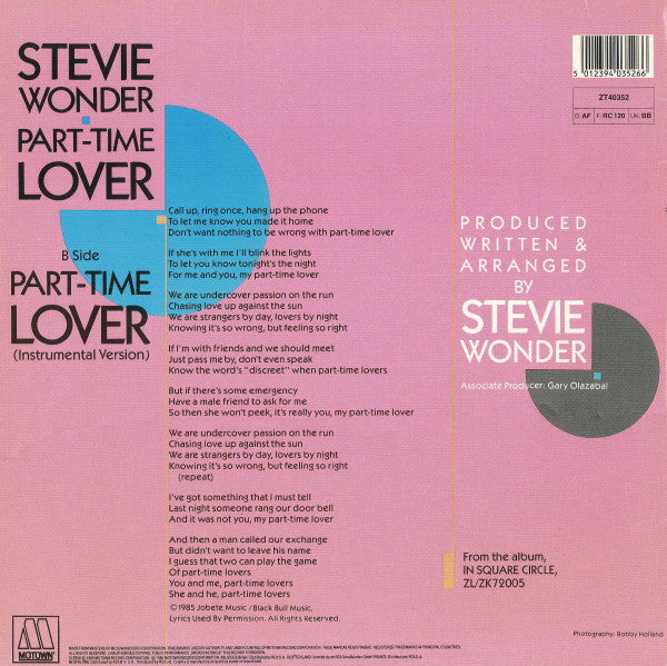 Stevie Wonder : Part-Time Lover (12")