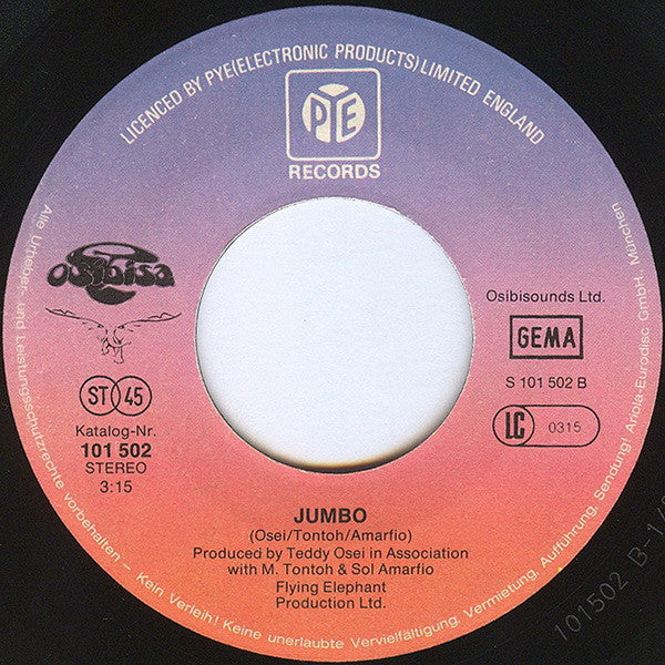 Osibisa : Pata Pata / Jumbo (7", Single)