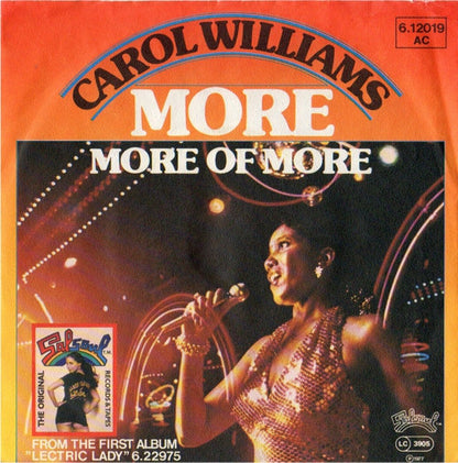 Carol Williams : More (7", Single)