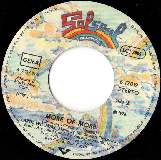 Carol Williams : More (7", Single)