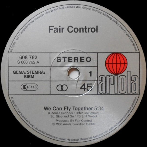 Fair Control : We Can Fly Together (12", Maxi)