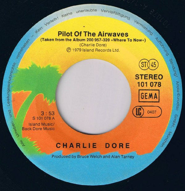 Charlie Dore : Pilot Of The Airwaves (7", Single)